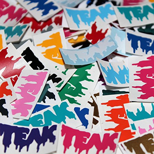 Teak Tuning Mini Teak Vinyl Stickers, Pack of 3, Multicolor