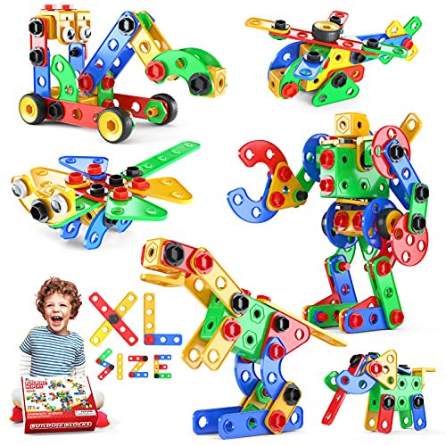 Jasonwell STEM Toys Building Blocks - 116PCS Educational Construction Tiles Set Engineering Kit Creative Activities Games Learning Gift for Toddlers Kids Ages 3 4 5 6 7 8 9 10 Year Old Boys Girls