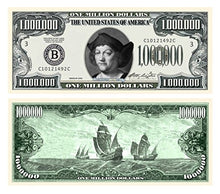 Load image into Gallery viewer, Federal Deserve Novelty Billion Dollar Bill - Set of 25 with 1 Bonus Christopher Columbus Bill
