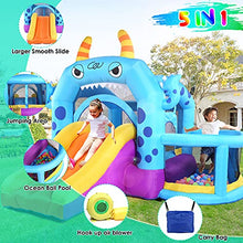 Load image into Gallery viewer, Whubefy 146&quot; x 126&quot; Inflatable Bounce House for Kids, Giant Jumping Bouncer Castle with Blower, Jumper Bouncy House with Slide, Ball Pit, Large Fun Bouncing Area
