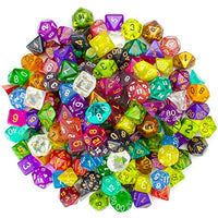 Wiz Dice Series II 100+ Pack of Random Polyhedral Dice - 15 Guaranteed Sets of Random Colors
