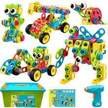 Load image into Gallery viewer, Nxone STEM Toys 195 PCS Building Toys Educational Toys for Boys and Girls Ages 3 4 5 6 7 8 9 10 Construction Building Blocks Toy Building Sets Kids Toys Creative Activities Games with Storage Box
