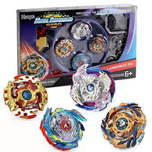 Load image into Gallery viewer, Bey Battling Top Burst | Burst Evolution Combination Series 4D | Set of 4 Fighter Gyroscope 4D Fusion Model | 2 Launcher and 1 beystadium
