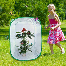 Load image into Gallery viewer, Pllieay 36 Inch Tall Large Butterfly Habitat Cage with an Instructions and PVC Floor Covers, Collapsible Terrarium Pop-up 24 x 24 x 36 Inches White Insect and Butterfly Net for Raising Inserts
