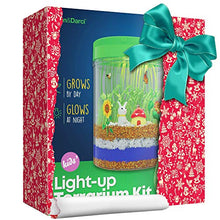 Load image into Gallery viewer, Light-up Terrarium Kit for Kids with LED Light on Lid - Create Your Own Customized Mini Garden in a Jar That Glows at Night - Science Kits for Boys &amp; Girls - Gardening Gifts for Kids - Children Toys
