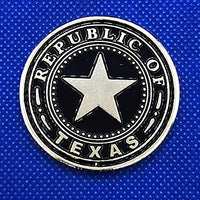 Seal of The Republic of Texas Challenge Coin - Seal of The Republic of Texas, 1.5 Oz, Commemorative Coin, Republic of Texas, Six Flags of Texas, Texas State Seal. Texas Challenge Coin