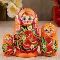 AEVVV Wooden Matryoshka Set 3 Pieces Russian Nesting Dolls