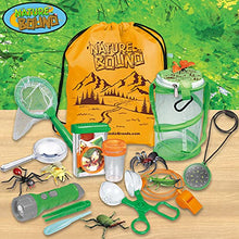 Load image into Gallery viewer, Nature Bound 19 PC Outdoor Explorer Kit &amp; Bug Catcher Set with Flashlight, Compass, Magnifying Glass, Butterfly Net, and More
