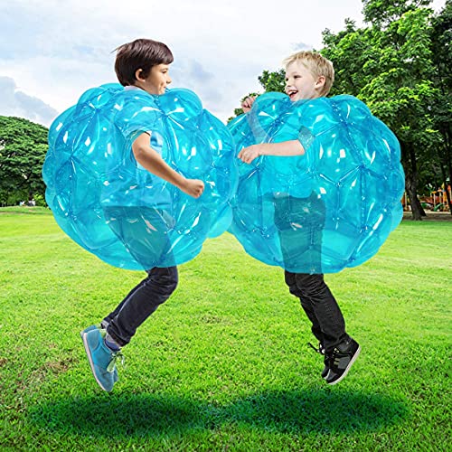 SUNSHINEMALL 2 PC Sumo Balls for Adult, Inflatable Body Sumo Balls Bopper Toys, Heavy Duty PVC Vinyl Kids Adults Physical Outdoor Active Play (24 INCH Blue)