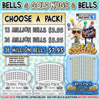 ACNH: Bells | Gold Nuggets Ultra Pack - 36 Million Bells
