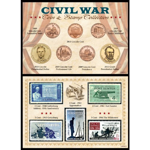 American Coin Treasures Civil War Coin and Stamp Collection, 6 x 4