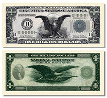 Load image into Gallery viewer, Federal Deserve Novelty Billion Dollar Bill - Set of 10 with 1 Bonus Christopher Columbus Bill
