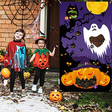 Load image into Gallery viewer, Tifeson Halloween Party Game - Halloween Pumpkin Toss Game Hanging Banner with 3 Bean Bags and 1 Rope - Halloween Game Supplies for Kids
