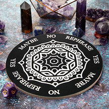 Load image into Gallery viewer, Pendulum Board Divination Dowsing Metaphysical Message Board with Crystal Dowsing Pendulum Necklace Witchcraft Wiccan Altar Supplies Kit (4 Inch, 1 Pack)
