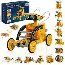 Load image into Gallery viewer, STEM Solar Robot Toys 12-in-1, 190 Pieces Solar and Cell Powered 2 in 1, Educational DIY Assembly Kit Science Building Set Gifts for Kids Aged 8+
