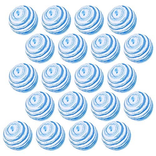 Soft Ball, EVA Lightweight Soft Colorful Ball, 20PCS for Indoor Swing Practice(Blue/white ink ball 42mm-1 grain)