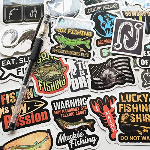 50Pcs Fly Fishing Stickers Bass Boat Decals Trout Crappie Snook Decal Lake  Fishing Car Decals Tackle Box : : Sports & Outdoors