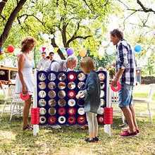 Load image into Gallery viewer, Costzon Giant 4-in-A-Row, Jumbo 4-to-Score Giant Games for Kids Adults, Indoor Outdoor Party Family Connect Plastic Game, 4 Feet Wide 3.5 Feet Tall w/42 Jumbo Rings &amp; Quick-Release Slider (Blue &amp; Red)
