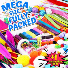 Load image into Gallery viewer, FUNZBO Arts and Crafts Supplies for Kids - Assorted Craft Art Supply Kit for Toddlers Age 4 5 6 7 8 9 - All in One D.I.Y. Crafting Collage Arts Set for Kids (Jumbo)

