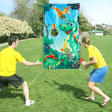 Load image into Gallery viewer, Outdoor Lawn Games-Potato Sack Race Bags,Egg and Spoon Race,3-Legged Relay Race,Game Prizes,Bean Bags Toss Banner and Dinosaur Stickers for Kids Family School Classroom Group
