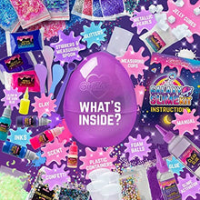 Load image into Gallery viewer, GirlZone Egg Surprise Galaxy Slime Kit for Girls, 41 Pieces to Make Glow in The Dark Slime with Lots of Fun Glitter Slime Add Ins, Great Gift Idea
