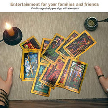 Load image into Gallery viewer, Tarot Cards, Tarot Decks Gold English Version Professional for Friends for Traveling Use for Family Party for Family
