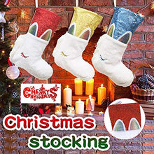Load image into Gallery viewer, Christmas Stockings, Large Knitting Stockings, Xmas Knitted Holiday Decorations for Country Family Home Decor, Decorating Stocking Gift Stocking (Red)
