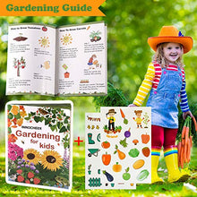 Load image into Gallery viewer, INNOCHEER Kids Gardening Tools with STEM Learning Guide, Watering Can, Gardening Gloves, Shovel, Rake, Trowel &amp; Garden Accessories - Outdoor and Learning Toys All in One Tote( 18 Pieces)
