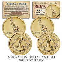 American Innovation NEW JERSEY 2019 One-Dollar 2-Coin P & D Set w/CAPSULES & COA