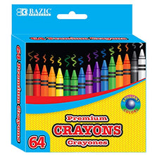 Load image into Gallery viewer, BAZIC 64 Ct. Premium Quality Color Crayon
