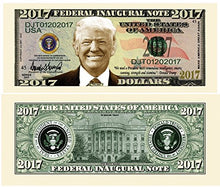 Load image into Gallery viewer, Donald Trump 2017 Federal Inaugural Presidential Dollar Bill Limited Edition with Bonus Thanks a Million Gift Card Set and Clear Protector
