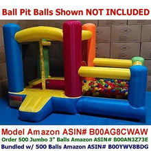 Load image into Gallery viewer, Pack of 500 pcs Jumbo Size 3&quot; Commercial Grade Heavy Duty Ball Pit Balls - Bright Color Non-Toxic Phthalate Free BPA Free Non-PVC Plastic Material
