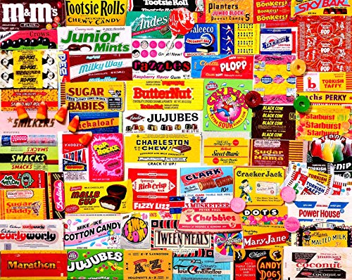 White Mountain Puzzles Candy Wrappers - 1000 Piece Collage Jigsaw Puzzle