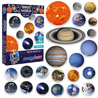 MAGDUM Solar System for Kids - Fridge Magnets for Toddlers - Planets for Kids Solar System Toys - 22 Magnetic Planet Kids Magnets - Refrigerator Magnets for Kids Magnetic Toys Toddler Toys Baby Toys