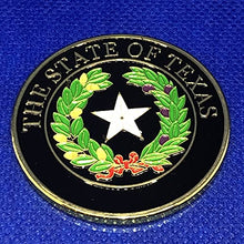 Load image into Gallery viewer, Texas State Seal Challenge Coin - The Lone Star State, 1.0 Oz, Commemorative Coin, Smooth Background, Republic of Texas, Six Flags of Texas, Texas State Seal. Texas Challenge Coin
