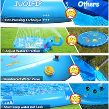 Load image into Gallery viewer, JUOIFIP Splash Pad Yard Sprinkler for Kids &amp; Toddlers Sprinkle Mat Outside Sprinkler Play mat - Upgraded Baby Inflatable Water Pool Summer Outdoor Games Mat Toys Boys Girls Learning Alphabet
