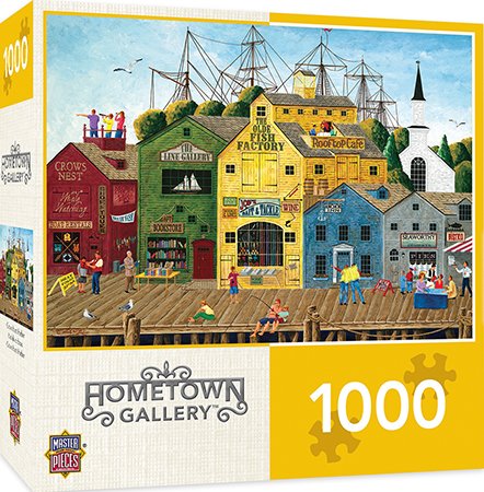 MasterPieces Hometown Gallery Jigsaw Puzzle, Crows Nest Harbor, Featuring Art by Art Poulin, 1000Piece