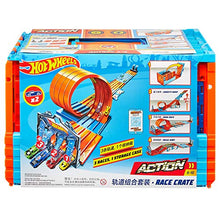 Load image into Gallery viewer, Hot Wheels Race Crate with 3 Stunts in 1 Set Portable Storage Ages 6 to 10 [Amazon Exclusive]
