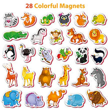 Load image into Gallery viewer, Little World Foam Fridge Magnets for Toddlers Age 1 2 3 - Refrigerator Magnets for Kids  Large Baby Magnets Toy  Set of 28 Magnetic Animals for Toddler Learning  Safe Kids Magnets
