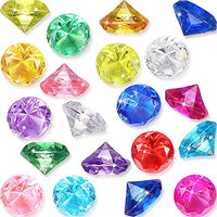 16 Pieces Diving Gems Pool Toys Large Acrylic Gems Big Diamond Gems Pirate Treasure Chest Summer Underwater Swimming Toys for Birthday Swimming Pool Party Favors (Classic Style)