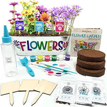 Load image into Gallery viewer, Hapinest Flower Garden Growing Kit Kids Gardening Crafts Gifts for Girls and Boys Ages 6 7 8 9 10 11 12 Years Old and Up
