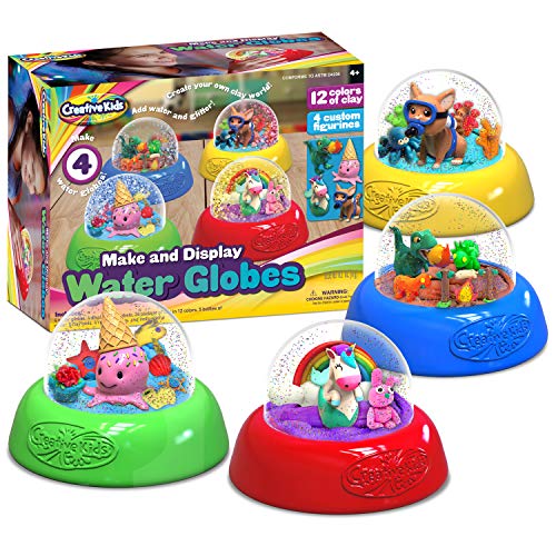 Creative Kids Make Your Own Water Globe Craft Kit for Kids  DIY Crafts Boys Girls Snow Globe Making Kit for Children - Under Sea Inspired Collectible Dog Dinosaur Unicorn Ice Cream Figurines Ages 4+