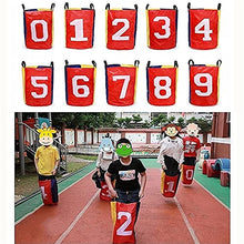 Load image into Gallery viewer, DEYUCHANG Kindergarten Outdoor Games Props Sack,Adult Kids Party Games Burlap Sack,Sack Race Bags,Outdoor Lawn Games Potato Sack Race Bags for Family Reunions (Color : Digital, Size : 5070cm)
