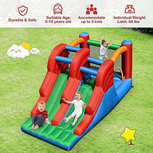 Load image into Gallery viewer, BOUNTECH Inflatable Bounce House, Indoor Outdoor Kids Jumping Bouncer with Slide, Climbing Wall &amp; Jumping Area, Bouncy House for Kids Including Carry Bag, Stakes, Repair (with 480W Air Blower)
