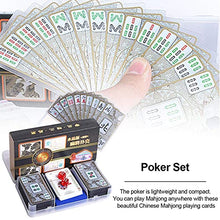 Load image into Gallery viewer, JGUSVYT Plastic Poker Playing Cards Mahjong Tiles Easy to Clean Travel Small Mahjong for Mahjong Lovers and Beginners
