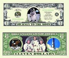 Load image into Gallery viewer, 5 Apollo 11 Dollar Bills with Bonus Thanks a Million Gift Card Set
