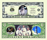 5 Apollo 11 Dollar Bills with Bonus Thanks a Million Gift Card Set