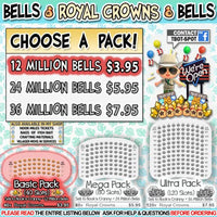 ACNH: Bells - Royal Crowns (Basic Pack - 12 Million Bells)