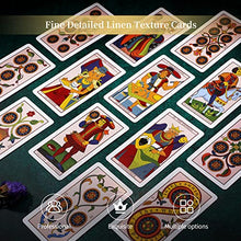Load image into Gallery viewer, Tarot Cards Decks and Book Sets for Beginners, Marseille Cat Tarot, The Feline Marseilles Cat Tarot Deck, 78 Cards and a 43-Page Guidebook (The Rouge Deck)

