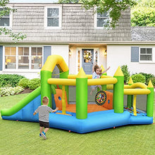Load image into Gallery viewer, GOFLAME Inflatable Bounce House, Blow-Up Jump Bouncy Castle with Jump Area, Slide, Ball Pit, Basketball Rim, Kids Playhouse Including Carry Bag, Repair Kit, Stakes (Without Blower)
